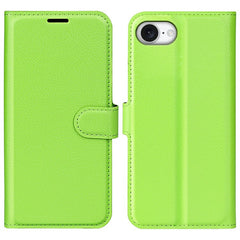 For iPhone 16e Case Litchi Texture Shockproof Leather Wallet Phone Cover - TechGearPal