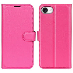 For iPhone 16e Case Litchi Texture Shockproof Leather Wallet Phone Cover - TechGearPal