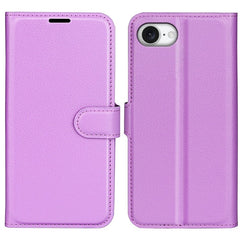 For iPhone 16e Case Litchi Texture Shockproof Leather Wallet Phone Cover - TechGearPal