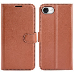 For iPhone 16e Case Litchi Texture Shockproof Leather Wallet Phone Cover - TechGearPal