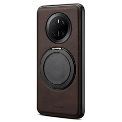 DENIOR A14 For Huawei Mate 70 Magnetic Case Rotary Kickstand Leather PC TPU Phone Cove - TechGearPal