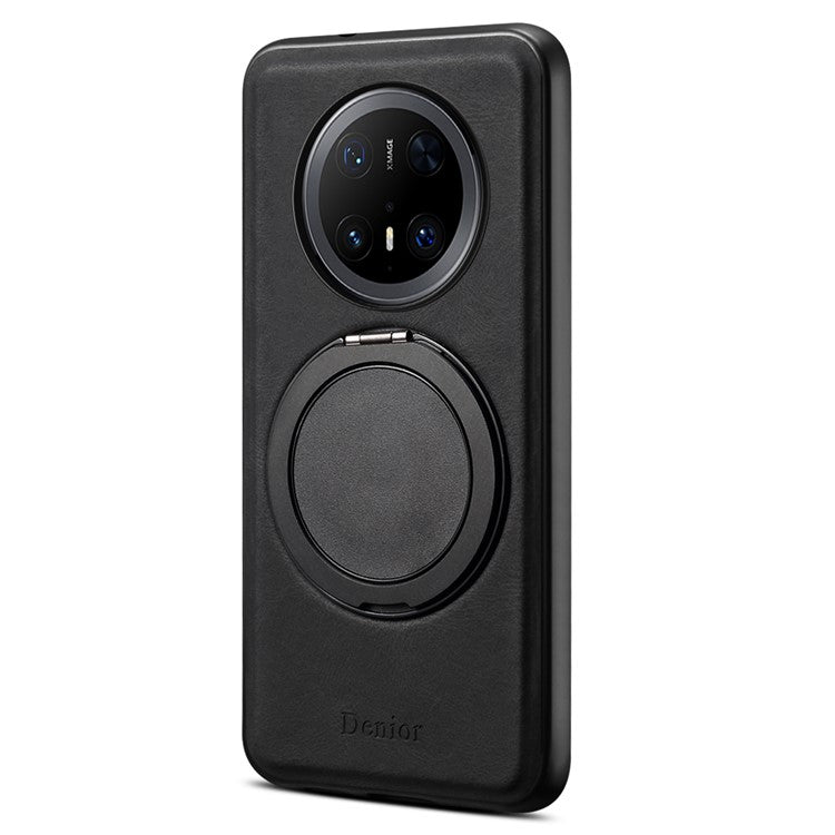 DENIOR A14 For Huawei Mate 70 Pro / Mate 70 Pro+ Magnetic Case Rotary Kickstand Leather PC TPU Phone Cove - TechGearPal