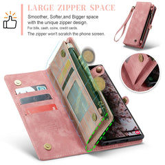 For Samsung Galaxy S25 Ultra Phone Cases CASEME Leather Cover with Detachable Wallet and Strap