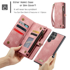 For Samsung Galaxy S25 Ultra Phone Cases CASEME Leather Cover with Detachable Wallet and Strap
