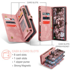For Samsung Galaxy S25 Ultra Phone Cases CASEME Leather Cover with Detachable Wallet and Strap