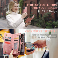 For Samsung Galaxy S25 Ultra Phone Cases CASEME Leather Cover with Detachable Wallet and Strap