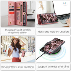 For Samsung Galaxy S25 Ultra Phone Cases CASEME Leather Cover with Detachable Wallet and Strap