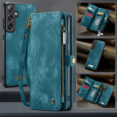 For Samsung Galaxy S25 Phone Cases CASEME Leather Cover with Detachable Wallet and Strap