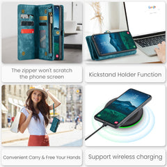 For Samsung Galaxy S25 Phone Cases CASEME Leather Cover with Detachable Wallet and Strap