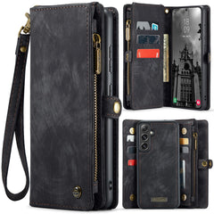For Samsung Galaxy S25 Phone Cases CASEME Leather Cover with Detachable Wallet and Strap