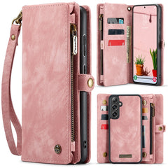 For Samsung Galaxy S25 Phone Cases CASEME Leather Cover with Detachable Wallet and Strap