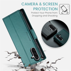For Samsung Galaxy A56 5G Leather Case CASEME 023 RFID Blocking 3 Card Slot Mobile Cover