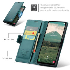 For Samsung Galaxy A56 5G Leather Case CASEME 023 RFID Blocking 3 Card Slot Mobile Cover