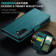 For Samsung Galaxy A56 5G Leather Case CASEME 023 RFID Blocking 3 Card Slot Mobile Cover