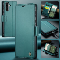 For Samsung Galaxy A56 5G Leather Case CASEME 023 RFID Blocking 3 Card Slot Mobile Cover