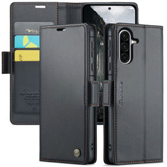 For Samsung Galaxy A56 5G Leather Case CASEME 023 RFID Blocking 3 Card Slot Mobile Cover