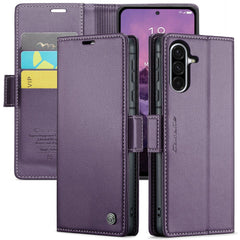 For Samsung Galaxy A56 5G Leather Case CASEME 023 RFID Blocking 3 Card Slot Mobile Cover