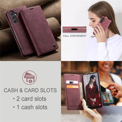 For Samsung Galaxy A36 5G Case CASEME 013 Series Card Holder Stand Leather Phone Cover