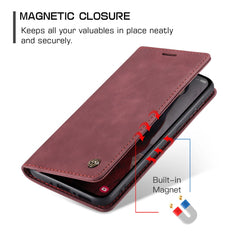 CASEME 013 Series For Samsung Galaxy A56 5G Case Card Holder Stand Leather Phone Cover