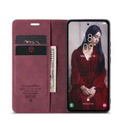 CASEME 013 Series For Samsung Galaxy A56 5G Case Card Holder Stand Leather Phone Cover