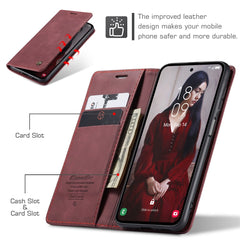 CASEME 013 Series For Samsung Galaxy A56 5G Case Card Holder Stand Leather Phone Cover