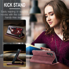 CASEME 013 Series For Samsung Galaxy A56 5G Case Card Holder Stand Leather Phone Cover