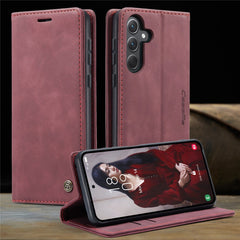 CASEME 013 Series For Samsung Galaxy A56 5G Case Card Holder Stand Leather Phone Cover