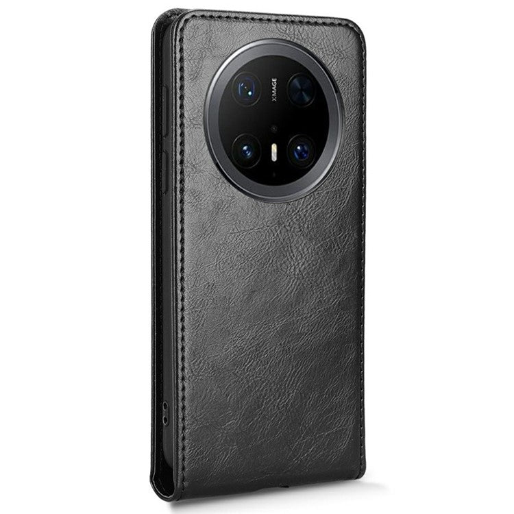 For Huawei Mate 70 Pro / Mate 70 Pro+ Case with Card Slot Magnetic Vertical Flip Leather Phone Cove - TechGearPal