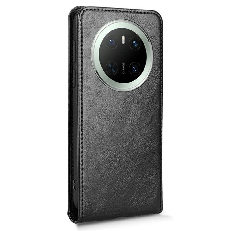 For Huawei Mate 70 Case with Card Slot Magnetic Vertical Flip Leather Phone Cove - TechGearPal