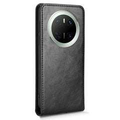 For Huawei Mate 70 Case with Card Slot Magnetic Vertical Flip Leather Phone Cove - TechGearPal