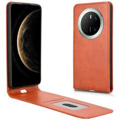 For Huawei Mate 70 Case with Card Slot Magnetic Vertical Flip Leather Phone Cove - TechGearPal