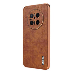 AZNS For Huawei Mate 70 Case Electroplating Crocodile Texture PU+TPU Phone Cove - TechGearPal