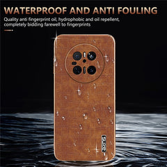 AZNS For Huawei Mate 70 Case Electroplating Crocodile Texture PU+TPU Phone Cove - TechGearPal