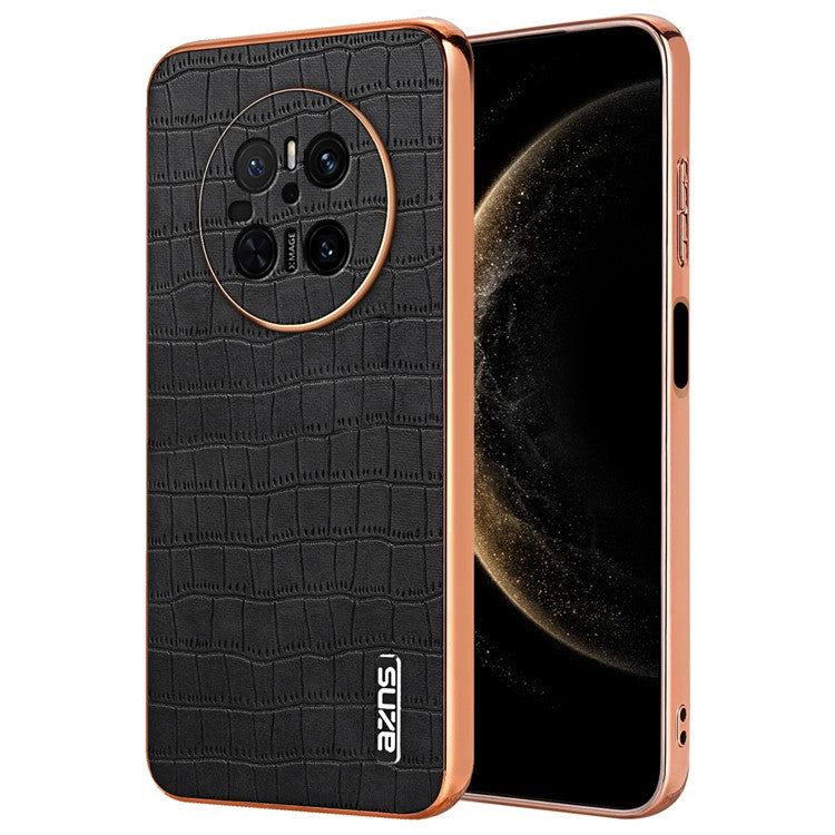 AZNS For Huawei Mate 70 Case Electroplating Crocodile Texture PU+TPU Phone Cove - TechGearPal