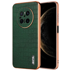 AZNS For Huawei Mate 70 Case Electroplating Crocodile Texture PU+TPU Phone Cove - TechGearPal