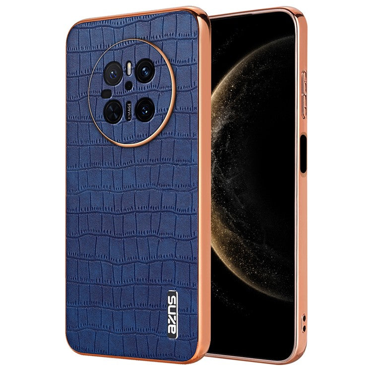 AZNS For Huawei Mate 70 Case Electroplating Crocodile Texture PU+TPU Phone Cove - TechGearPal