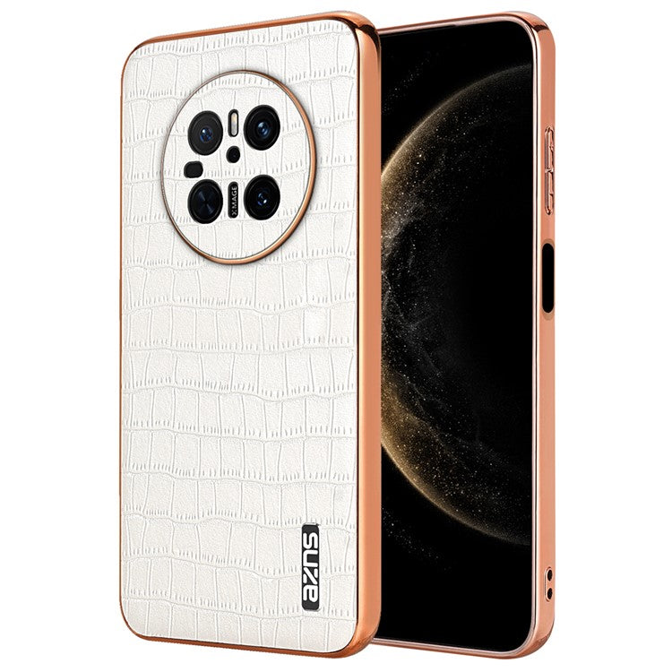 AZNS For Huawei Mate 70 Case Electroplating Crocodile Texture PU+TPU Phone Cove - TechGearPal