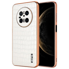 AZNS For Huawei Mate 70 Case Electroplating Crocodile Texture PU+TPU Phone Cove - TechGearPal