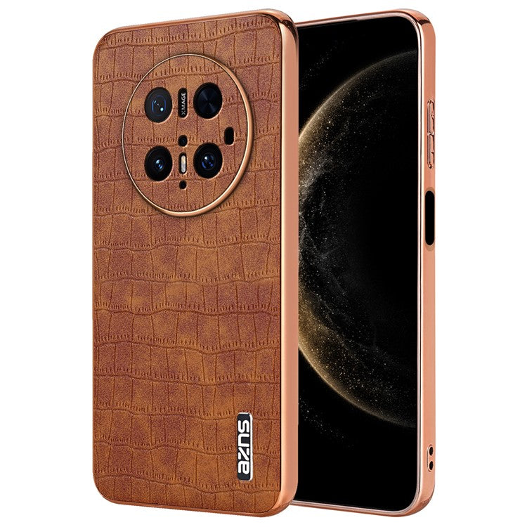 AZNS For Huawei Mate 70 Pro / 70 Pro+ Case Electroplating Crocodile Texture PU + TPU Phone Cove - TechGearPal