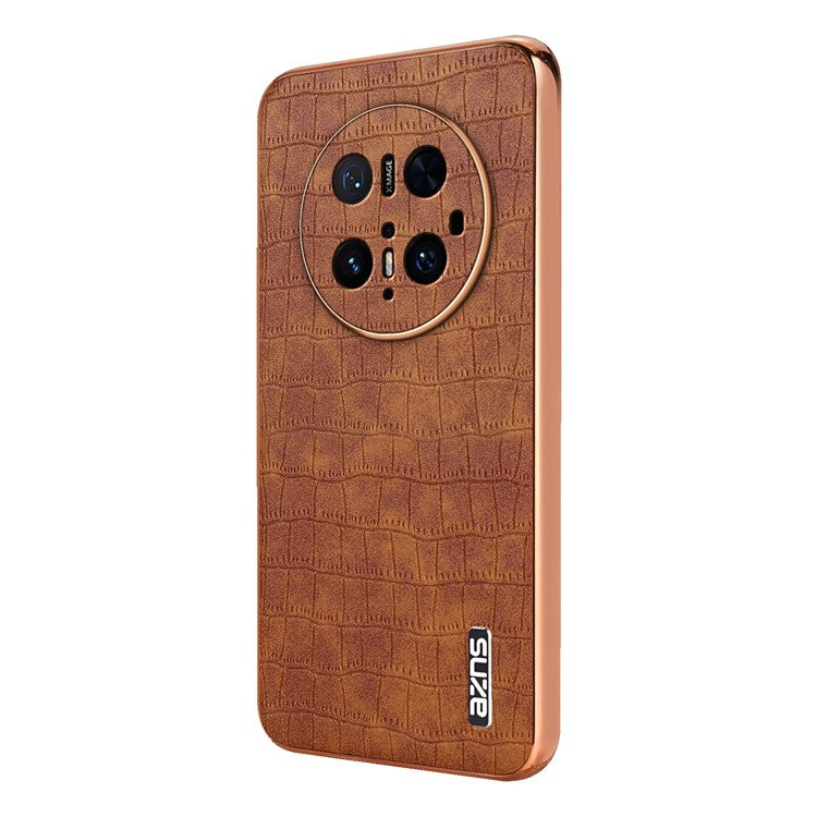 AZNS For Huawei Mate 70 Pro / 70 Pro+ Case Electroplating Crocodile Texture PU + TPU Phone Cove - TechGearPal