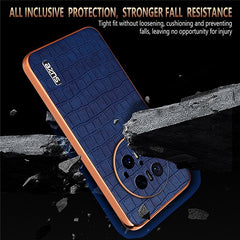 AZNS For Huawei Mate 70 Pro / 70 Pro+ Case Electroplating Crocodile Texture PU + TPU Phone Cove - TechGearPal