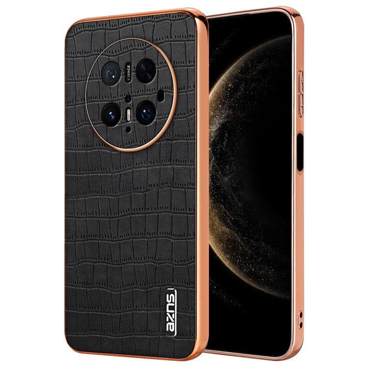 AZNS For Huawei Mate 70 Pro / 70 Pro+ Case Electroplating Crocodile Texture PU + TPU Phone Cove - TechGearPal