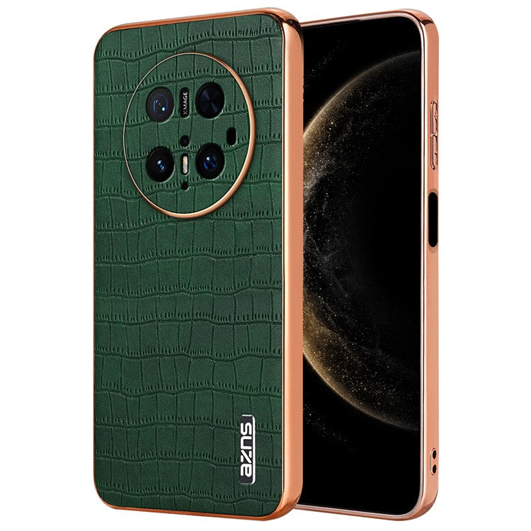 AZNS For Huawei Mate 70 Pro / 70 Pro+ Case Electroplating Crocodile Texture PU + TPU Phone Cove - TechGearPal