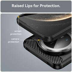 For Huawei Mate 70 Pro / 70 Pro+ Case Carbon Fiber Texture Brushed Phone Back Cove - TechGearPal