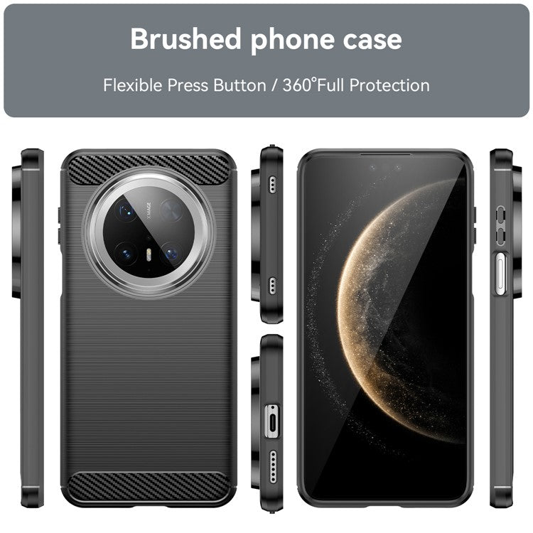 For Huawei Mate 70 Pro / 70 Pro+ Case Carbon Fiber Texture Brushed Phone Back Cove - TechGearPal