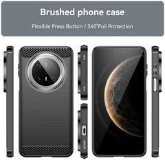 For Huawei Mate 70 Pro / 70 Pro+ Case Carbon Fiber Texture Brushed Phone Back Cove - TechGearPal