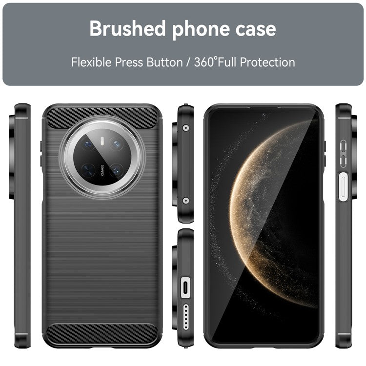 For Huawei Mate 70 Case Carbon Fiber Texture Brushed Phone Back Cove - TechGearPal