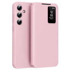 For Samsung Galaxy S25 Leather Phone Case with View Window Card Slot