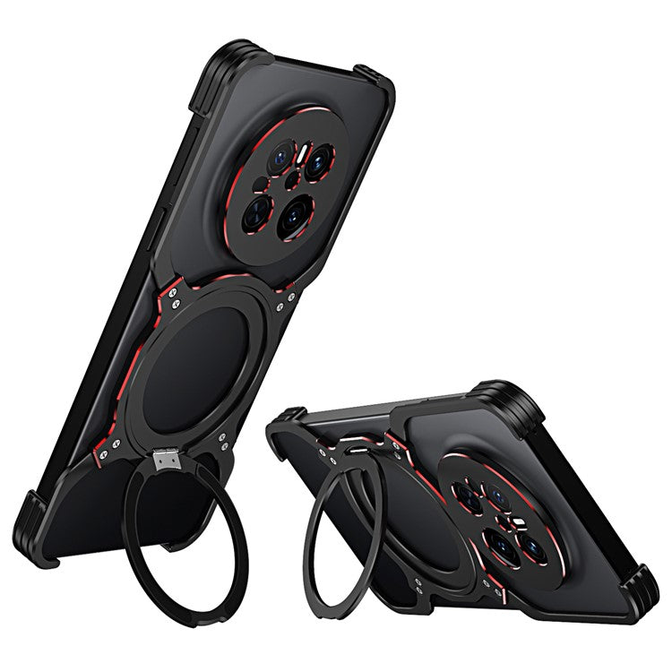 For Huawei Mate 70 Kickstand Case Metal Bumper Magnetic Phone Cove - TechGearPal