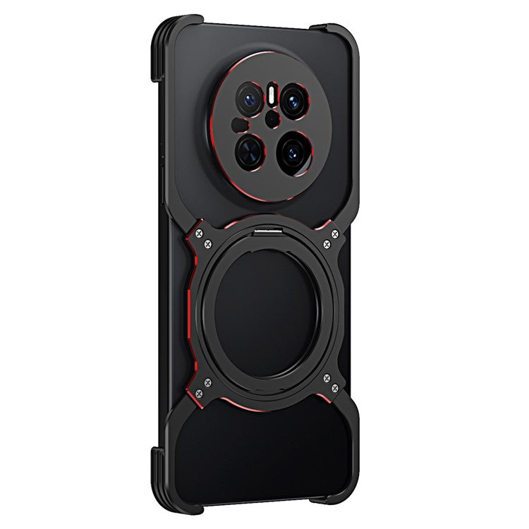 For Huawei Mate 70 Kickstand Case Metal Bumper Magnetic Phone Cove - TechGearPal